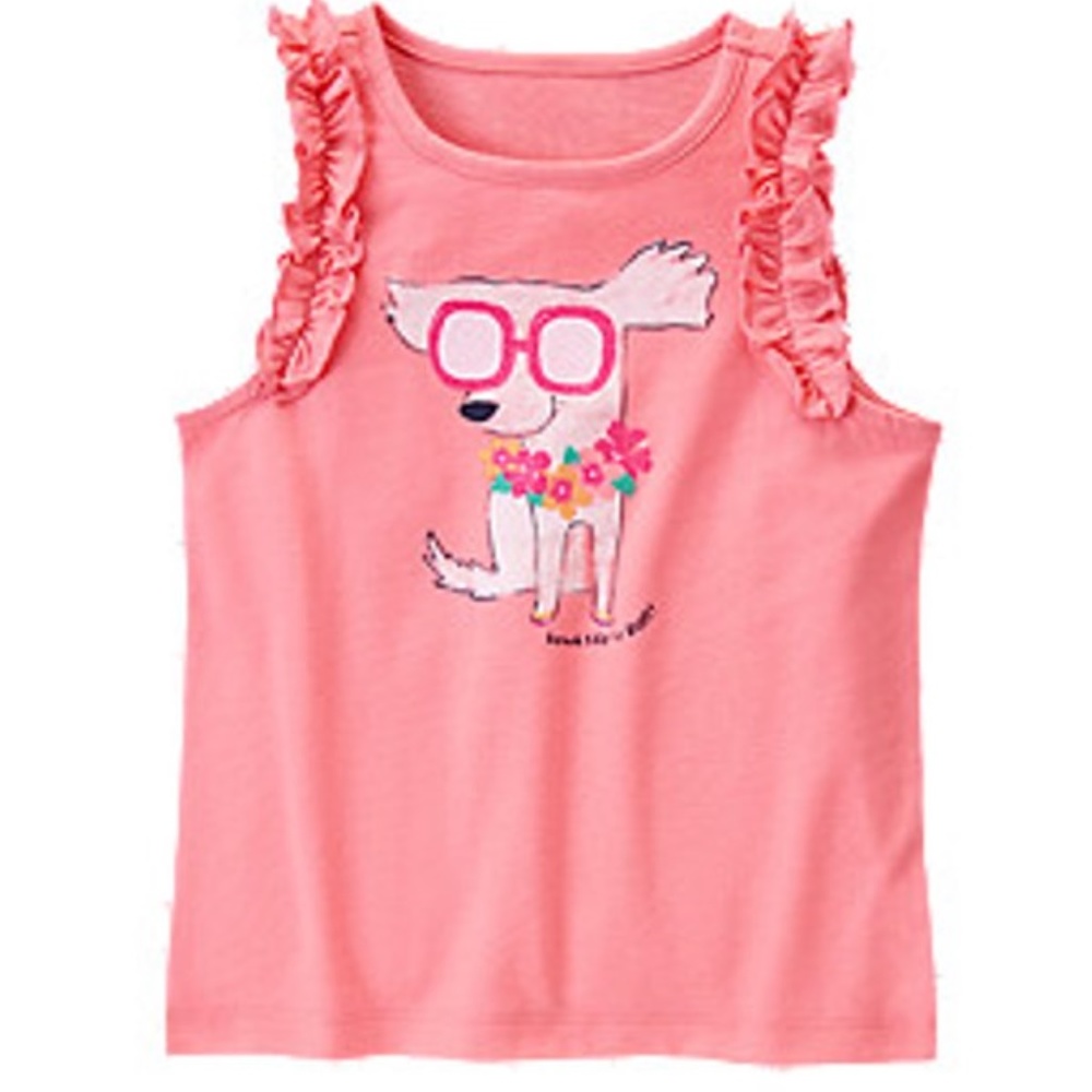 "HOP N' ROLL" Beach Life is "Ruff" Ruffled Tank